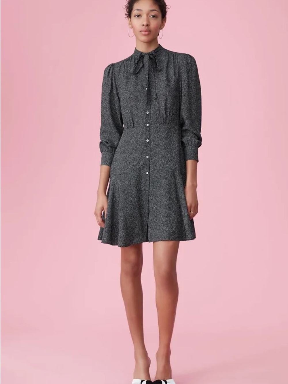 Rebecca Taylor Sprinkle Dot Silk Mini Dress